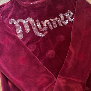 Minnie Mouse‎ Velvet Sweatshirt -NWOT